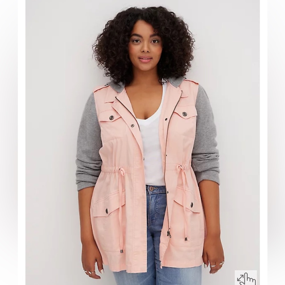 Torrid Twill Hacci Sleeve Anorak